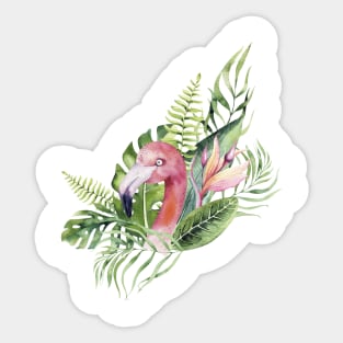 Flamingo Paradise Sticker